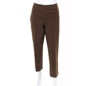 [Will donate soon] Lafayette 148 New York Slim Leg High Waist Pants Brown Size 4